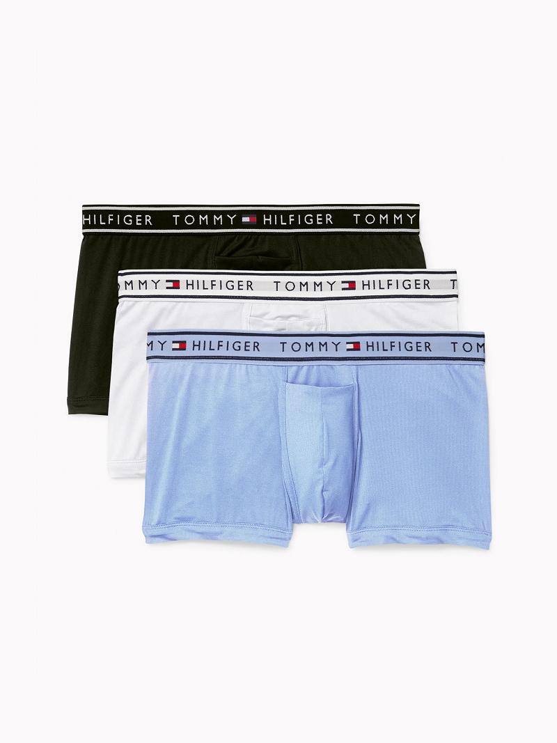 Férfi Tommy Hilfiger Flx evolve stretch trunk 3pk Trunks Sötétkék | HU 1303PJJ